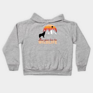 Show your love for wildlife Kids Hoodie